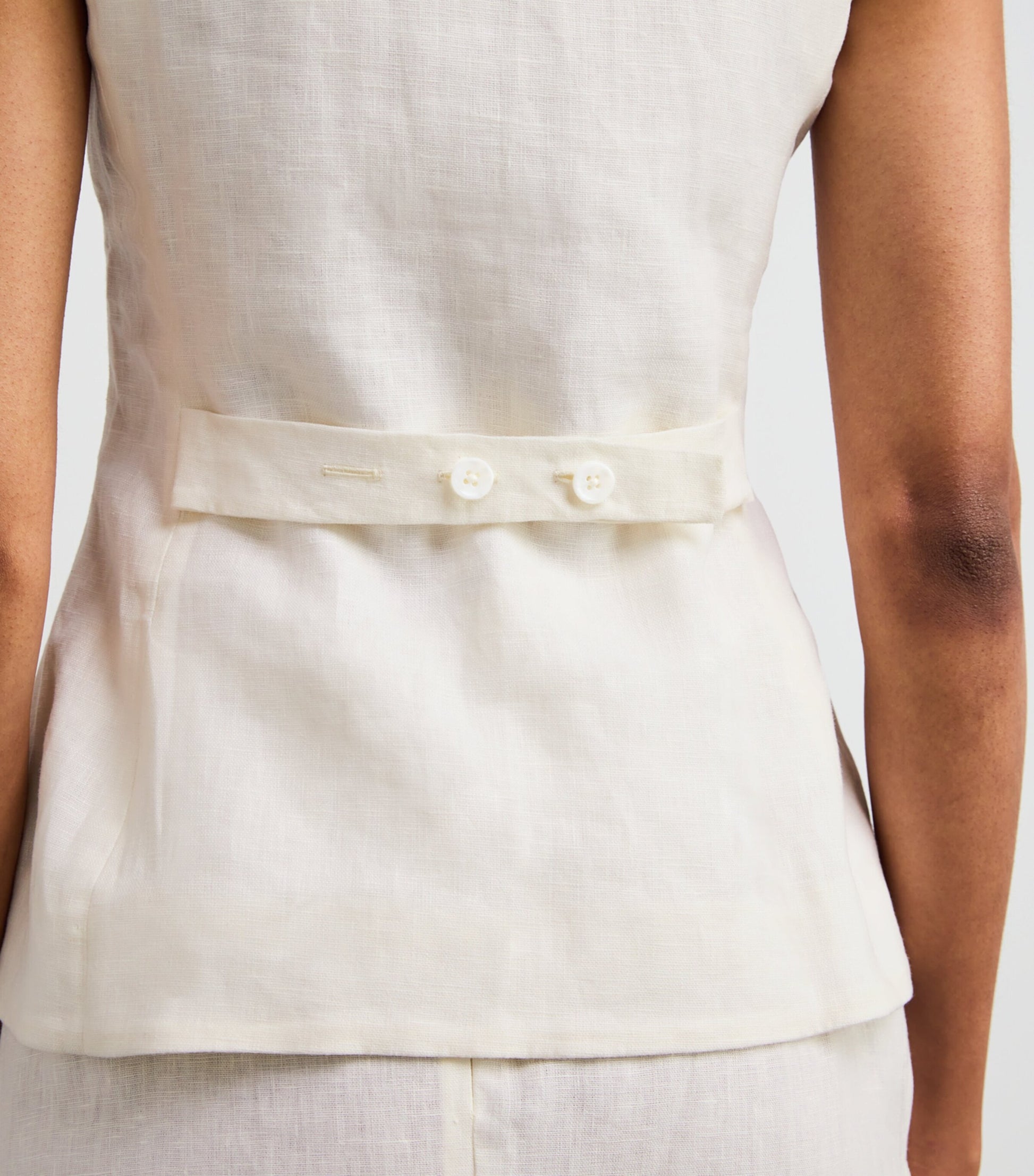 Faithfull the Brand White Linen Seema Top