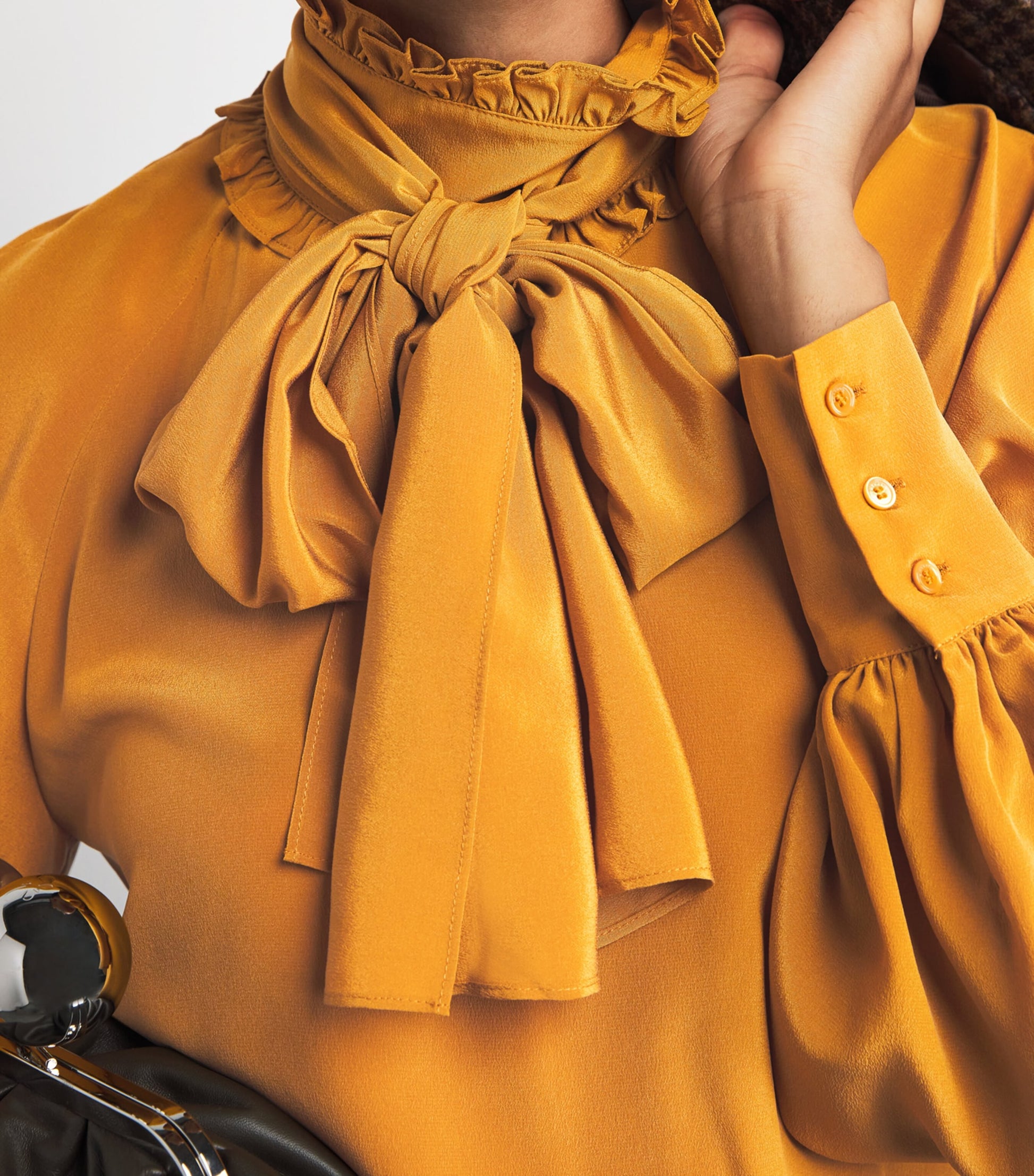 Yellow x Giuliva Heritage Silk Blouse