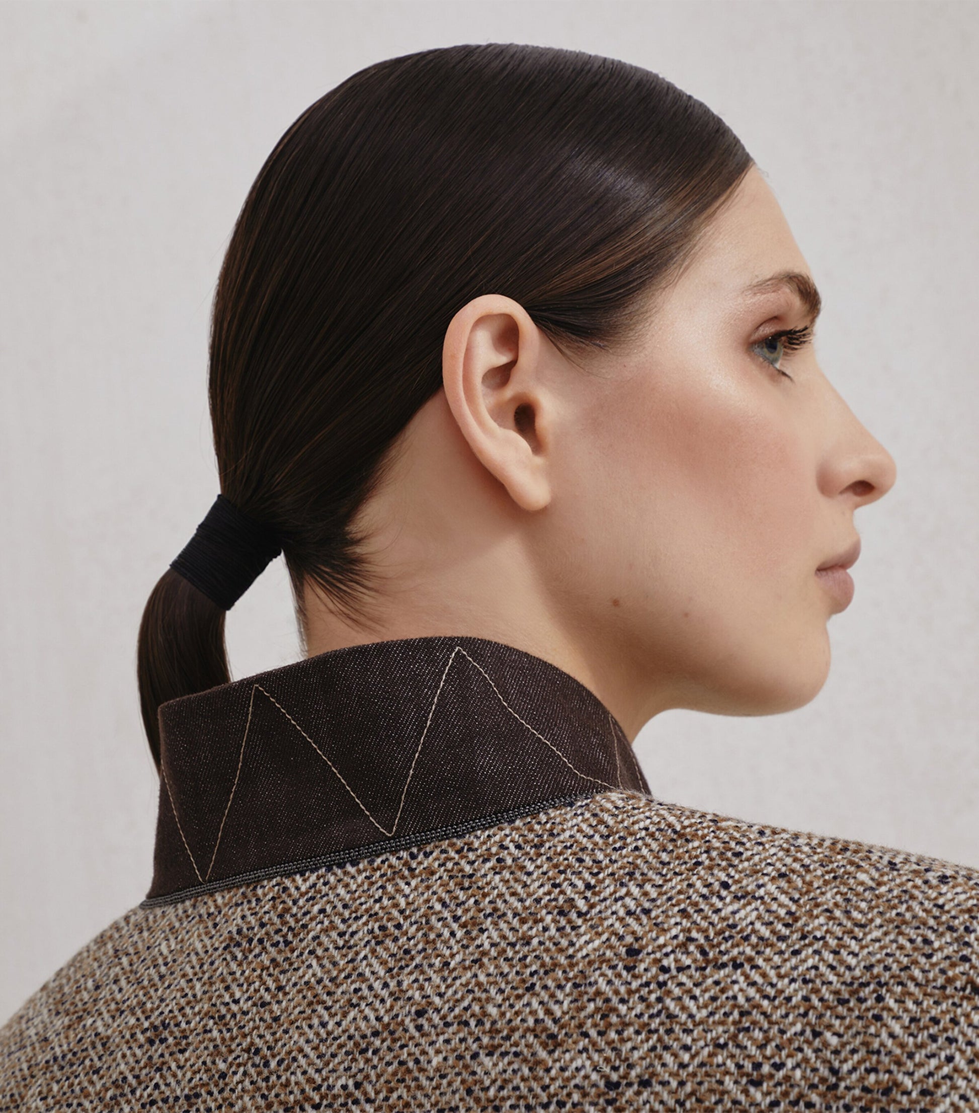 Brunello Cucinelli Yellow Virgin Wool-Silk Chevron Belted Vest