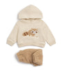 Cotton-Blend Racoon Hoodie and Trousers Set (6-36 Months)