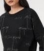Black Embellished Separo Sweatshirt