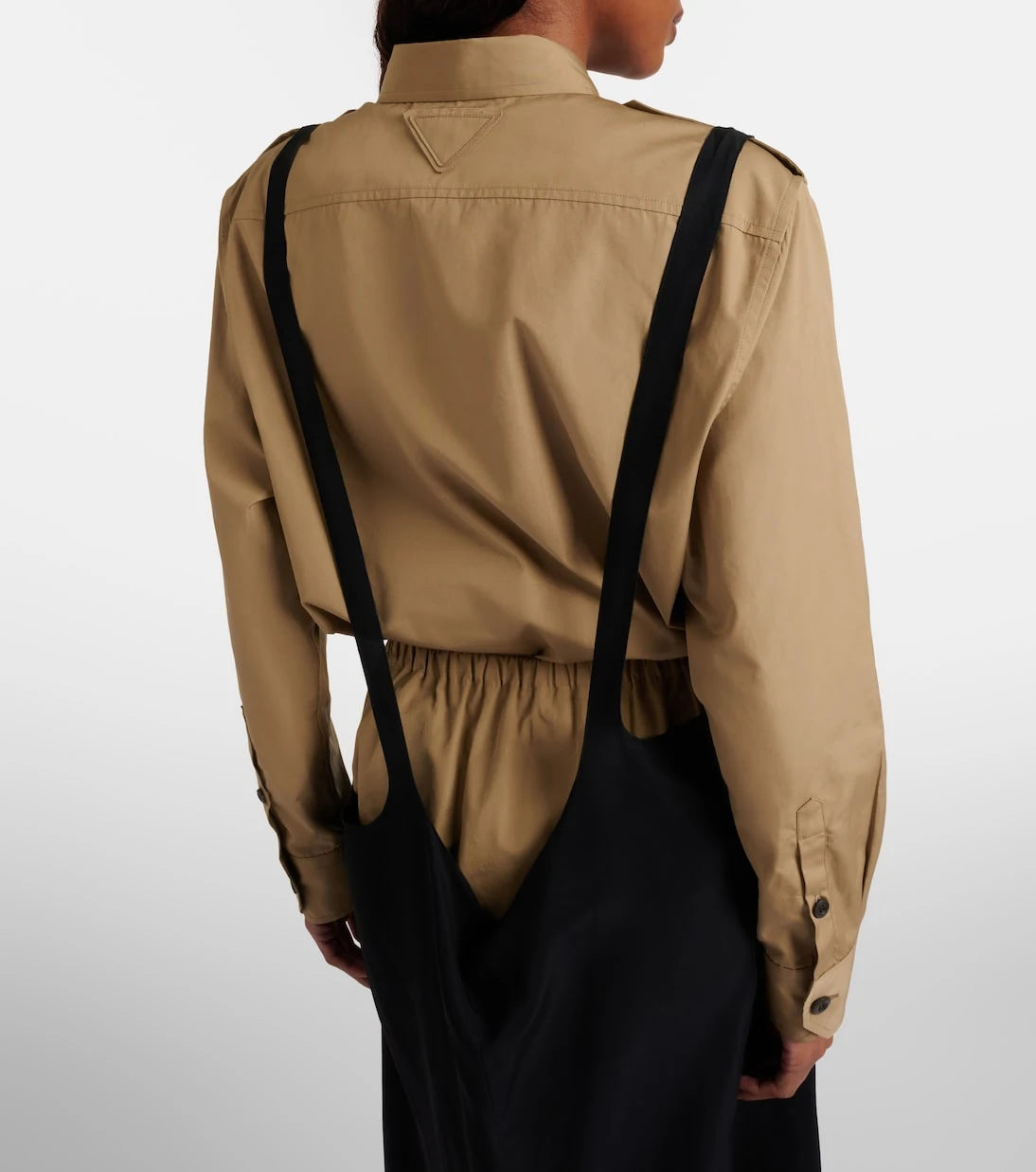 Prada - Crêpe midi skirt