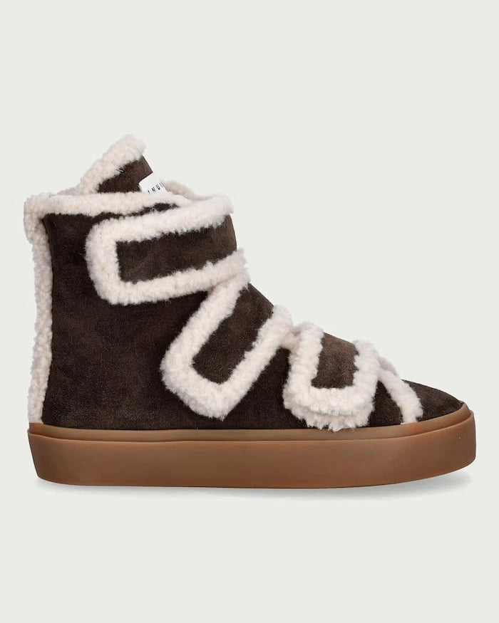 Inuikii Shearling Velcro High süet kadın spor ayakkabı