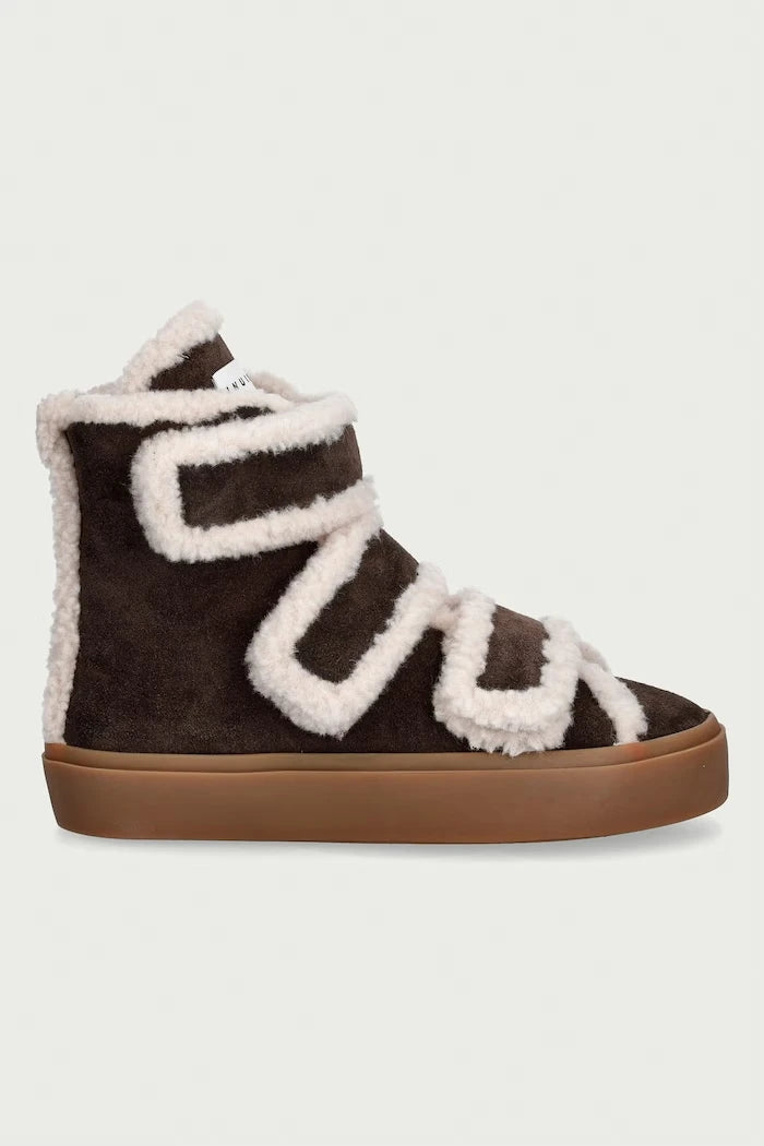 Inuikii Shearling Velcro High süet kadın spor ayakkabı