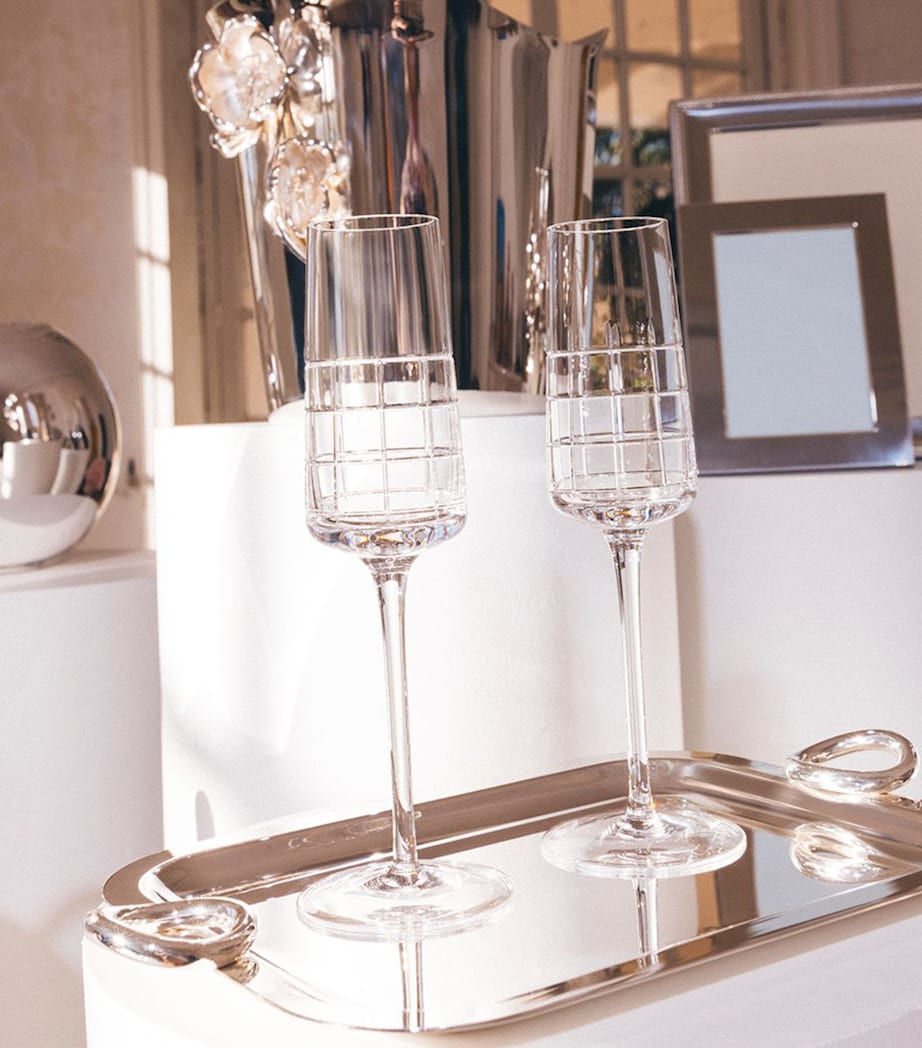 Set of 2 Graphik Crystal Champagne Flutes (170ml)