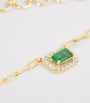 Yellow Gold, Diamond and Emerald Mini Me Chain Necklace
