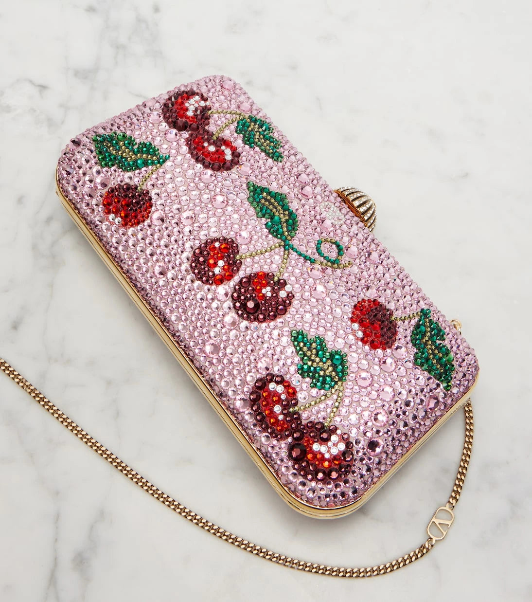 Valentino Garavani - Carry Secrets Cherryfic embellished clutch