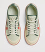 Bottega Veneta Green Canvas Leather-Trim Eliot Sneakers