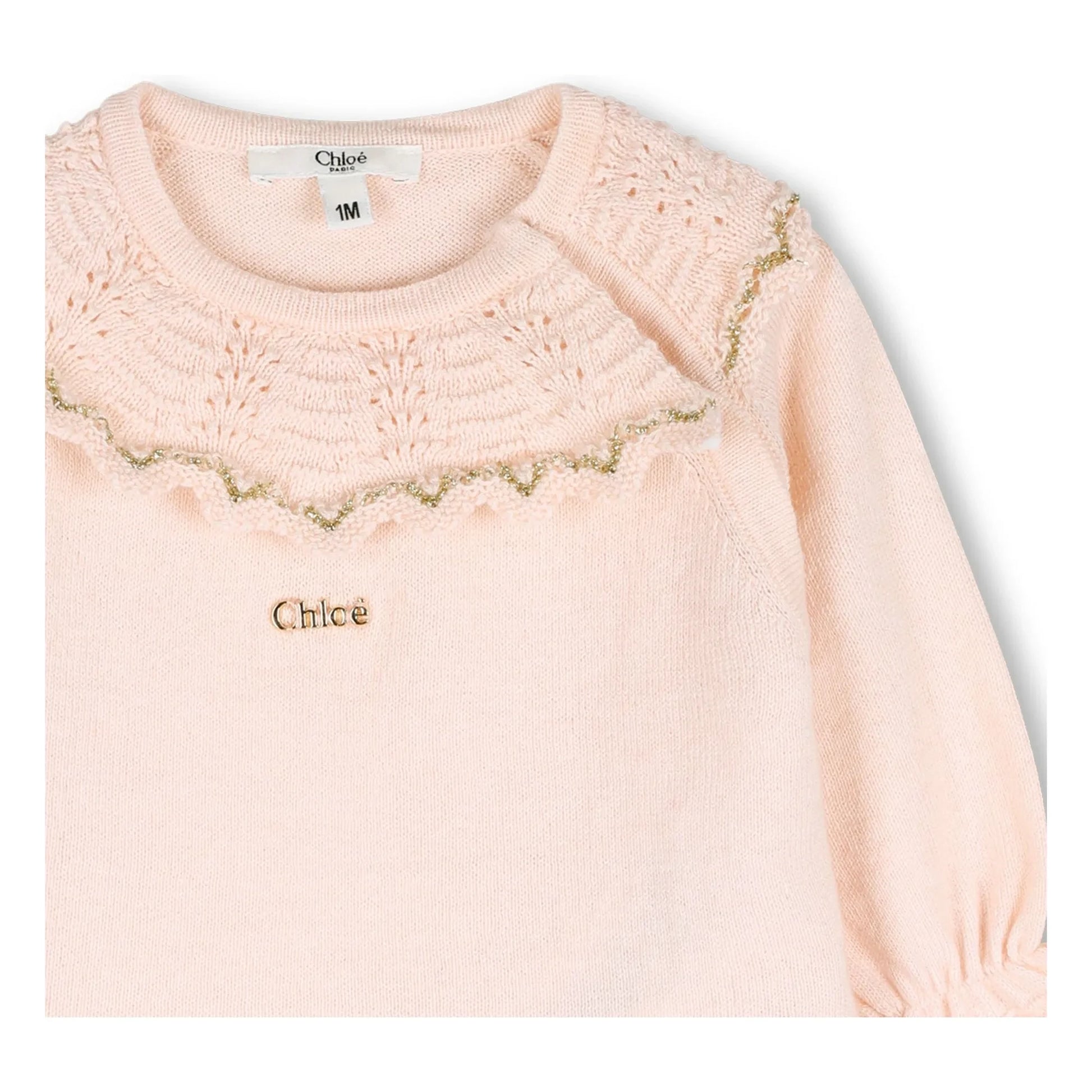 Chloé - Organic cotton sweater and bloomer set | Pink