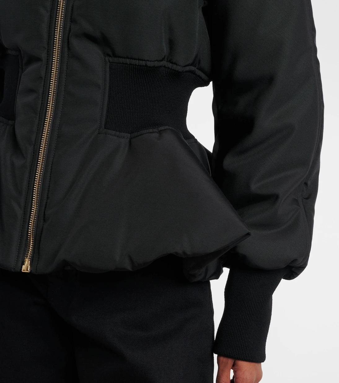 Alaïa - Peplum bomber jacket