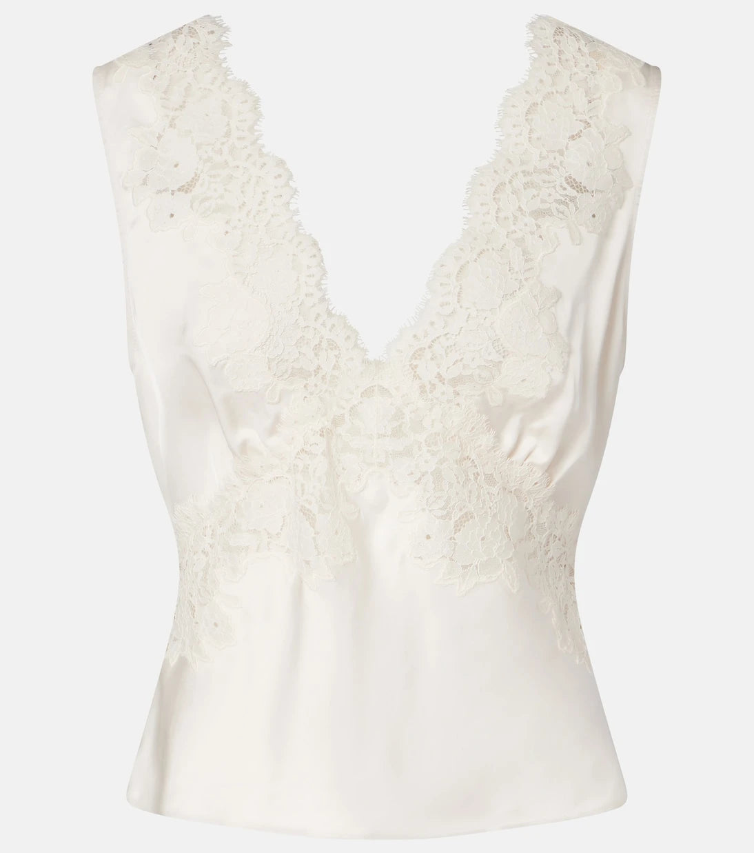 Rixo - Emmie lace-trimmed satin top