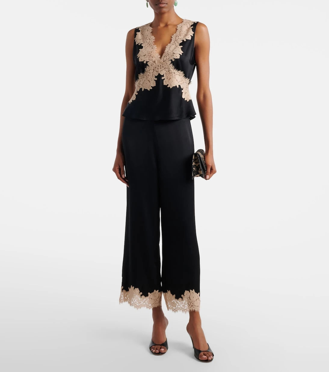 Rixo - Emmie lace-trimmed satin top