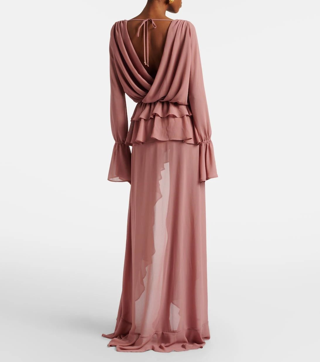 Bananhot - Giselle asymmetric tiered maxi dress