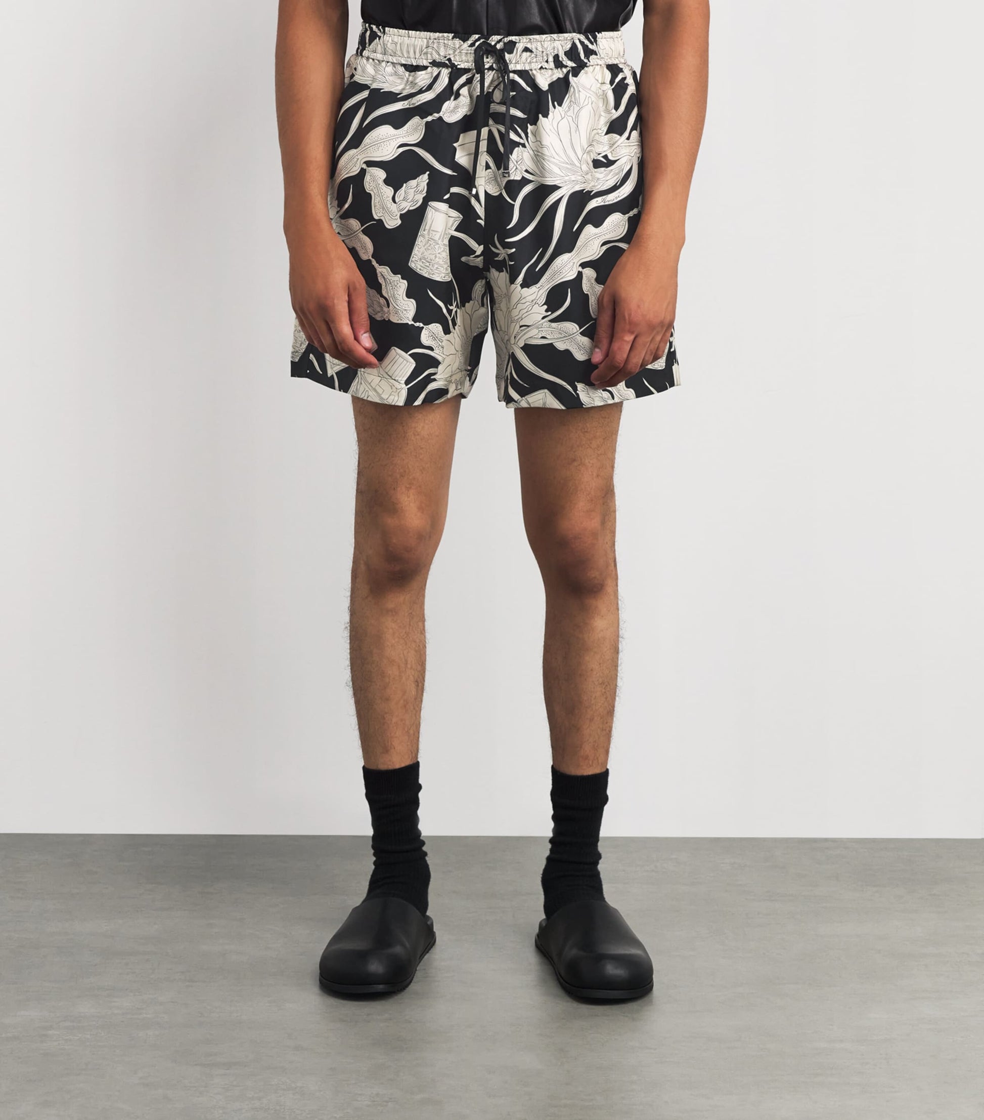AMIRI Silk Floral Print Shorts