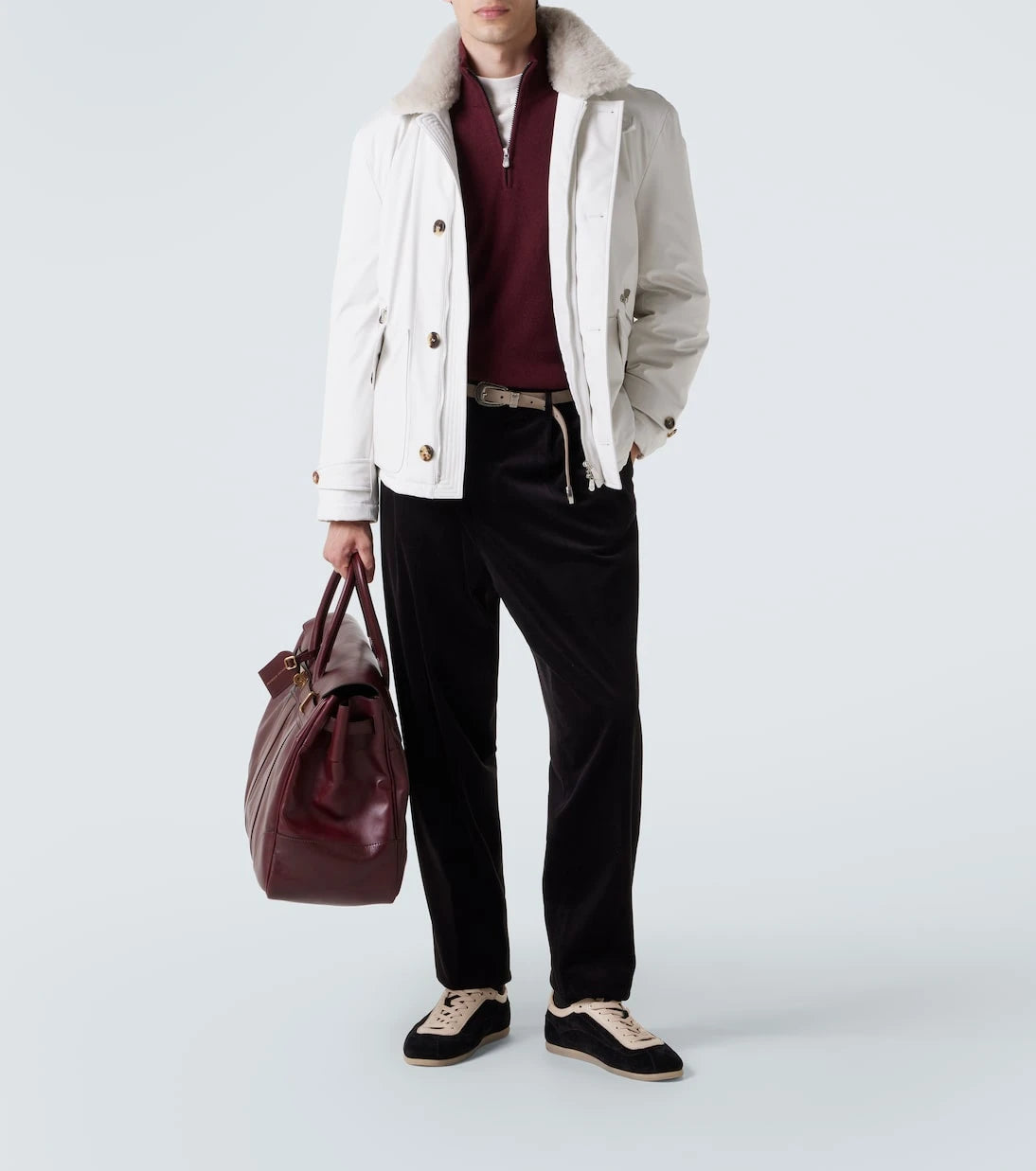 Brunello Cucinelli - سترة كشمير بنصف سحاب
