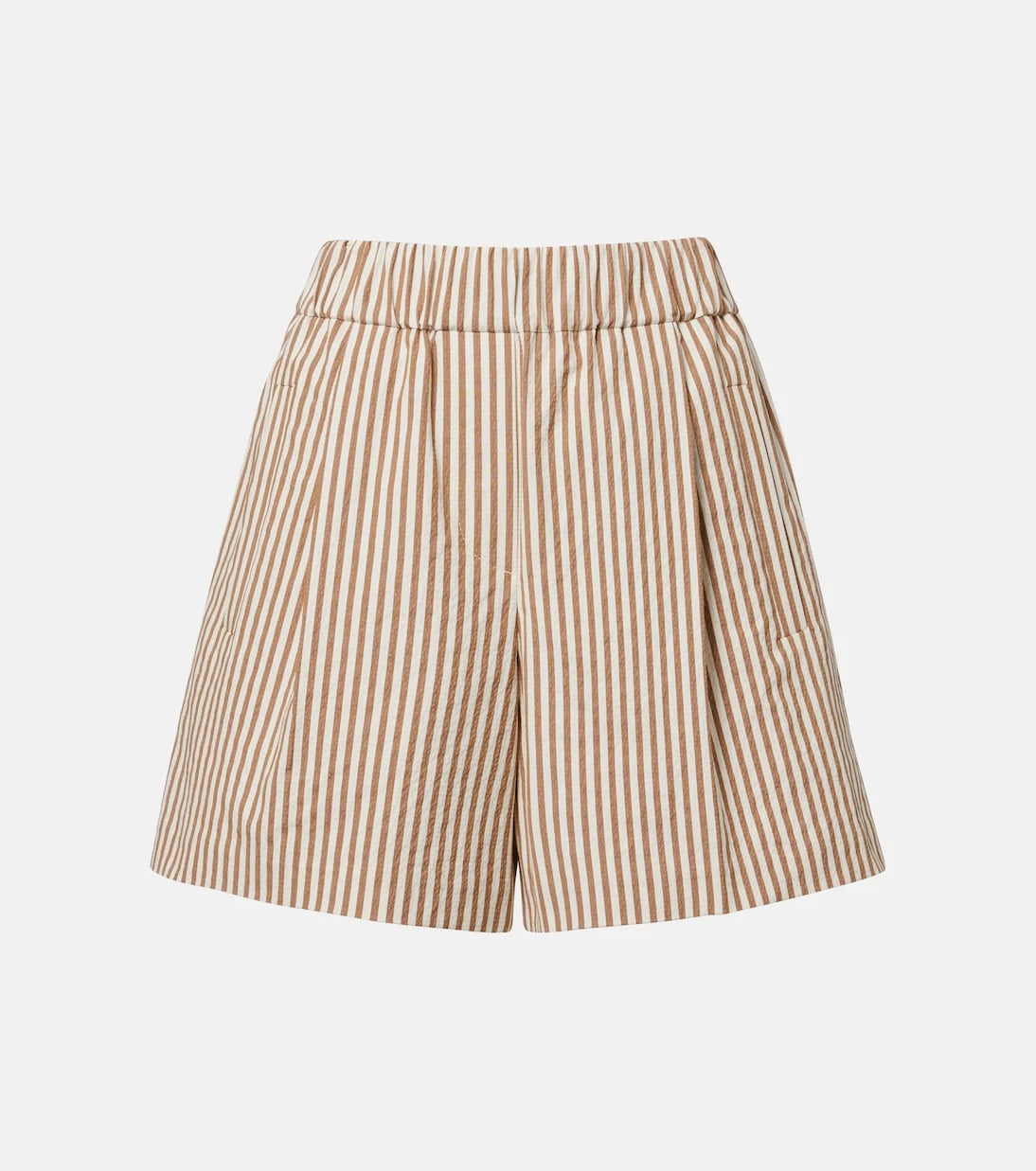 Brunello Cucinelli - Striped cotton-blend shorts