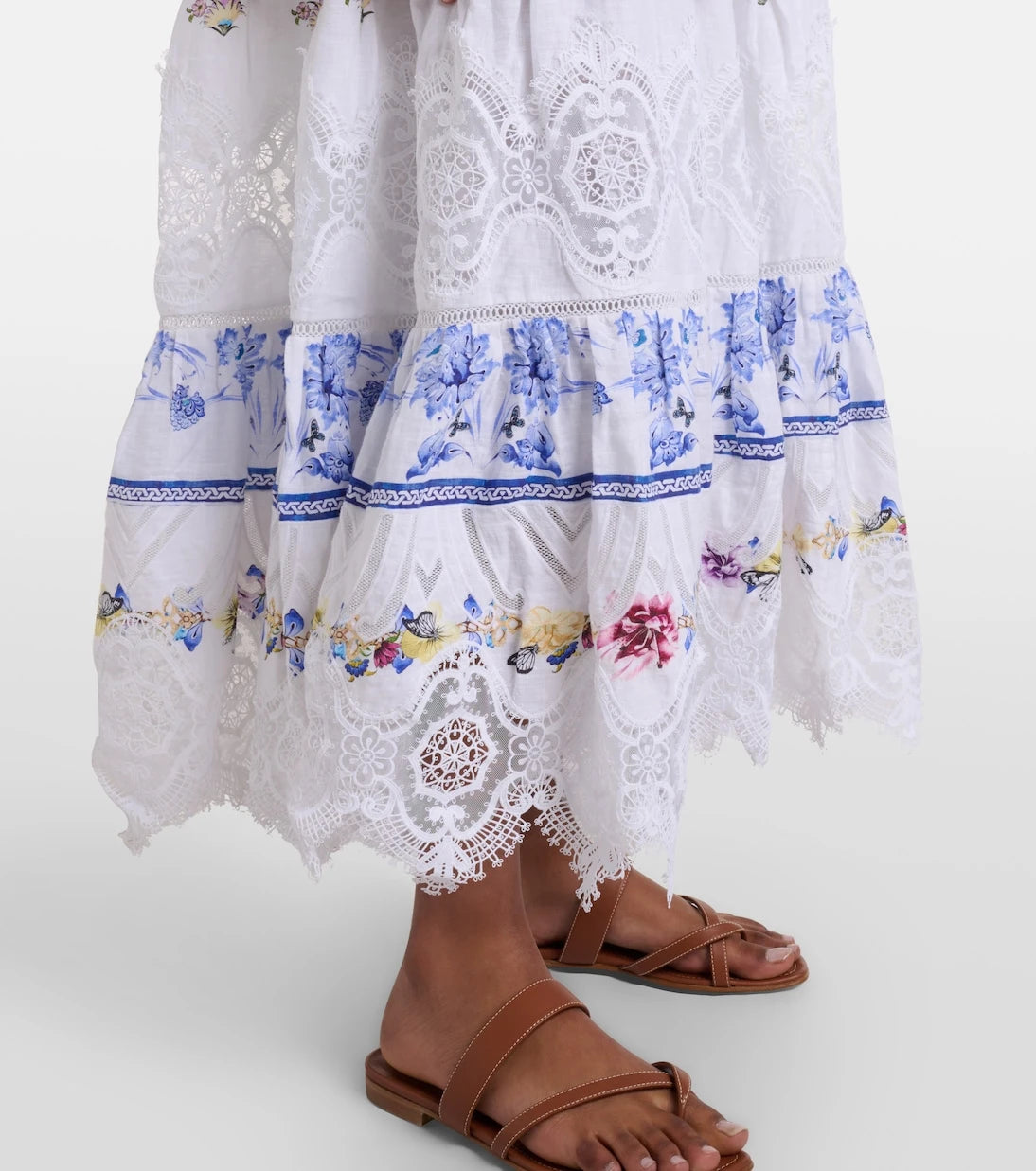 Camilla - All About That Lace linen midi skirt