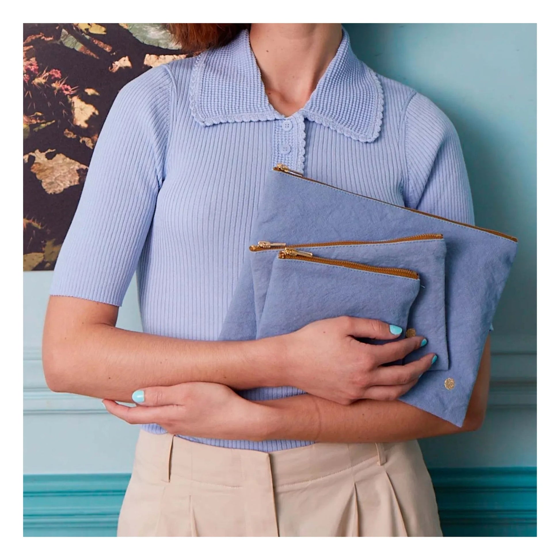 La cerise sur le gâteau - Iona clutch bag  | Blue