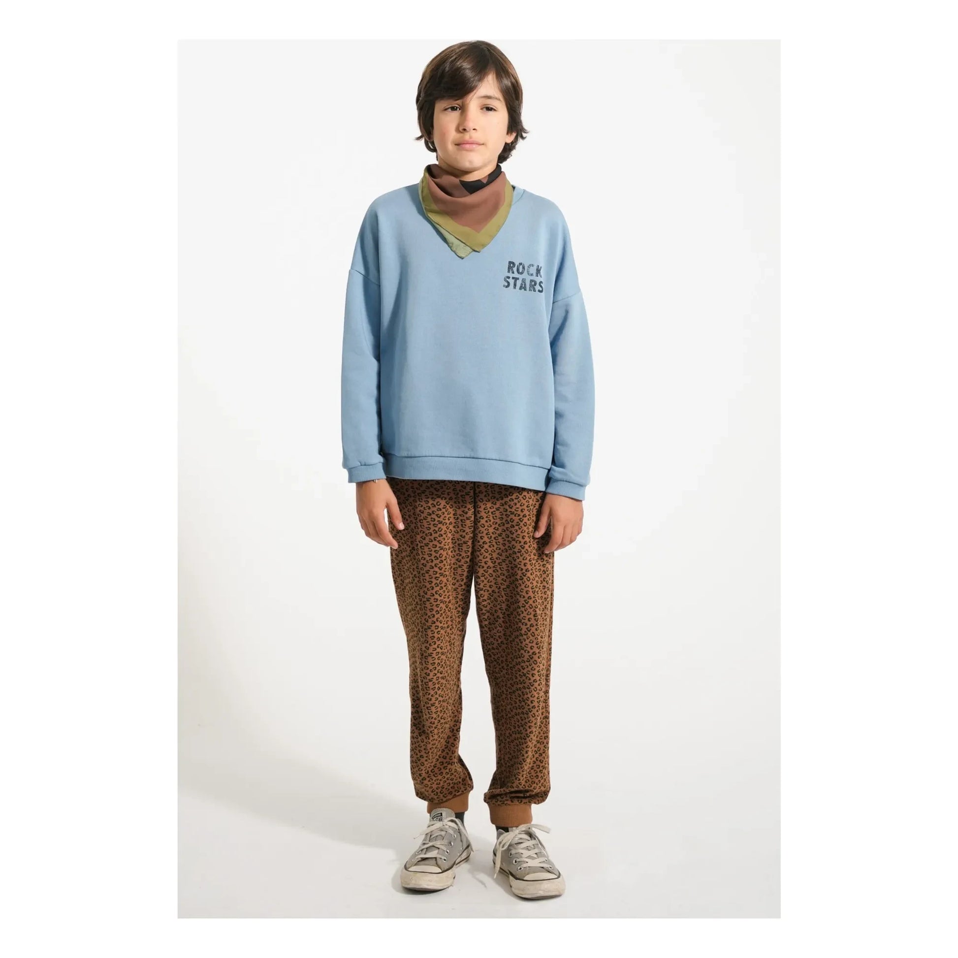 Piupiuchick - Rock Stars organic cotton sweatshirt | Blue