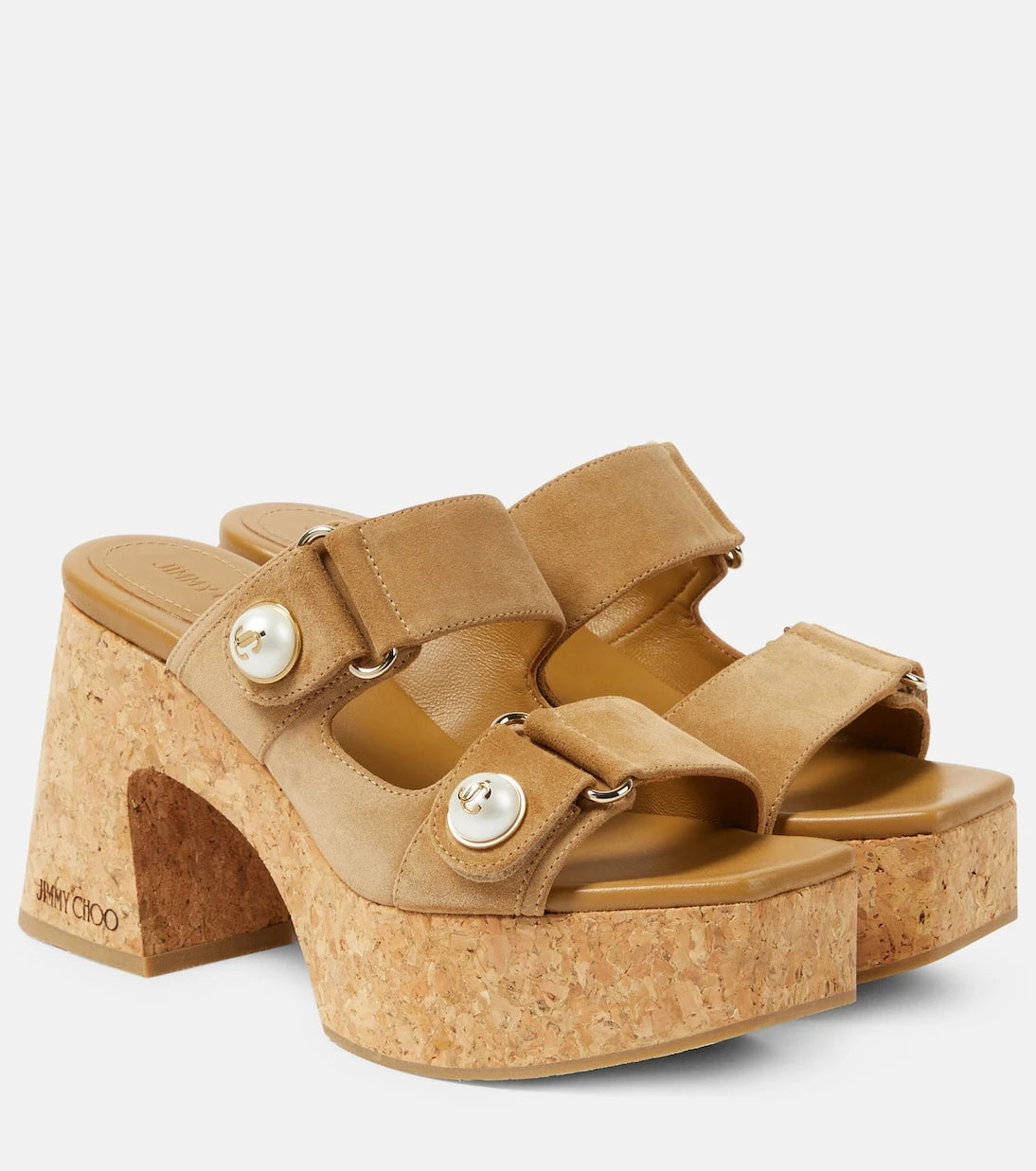 Jimmy Choo - Fayence 95 suede platform mules