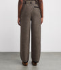 Guest In Residence Brown Cashmere Houndstooth Tailored Trousers
