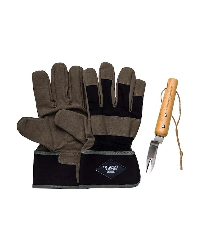Gentlemen's Hardware Deri Eldivenler ve Kök Sökücü Bahçe Seti (2 Parça)
