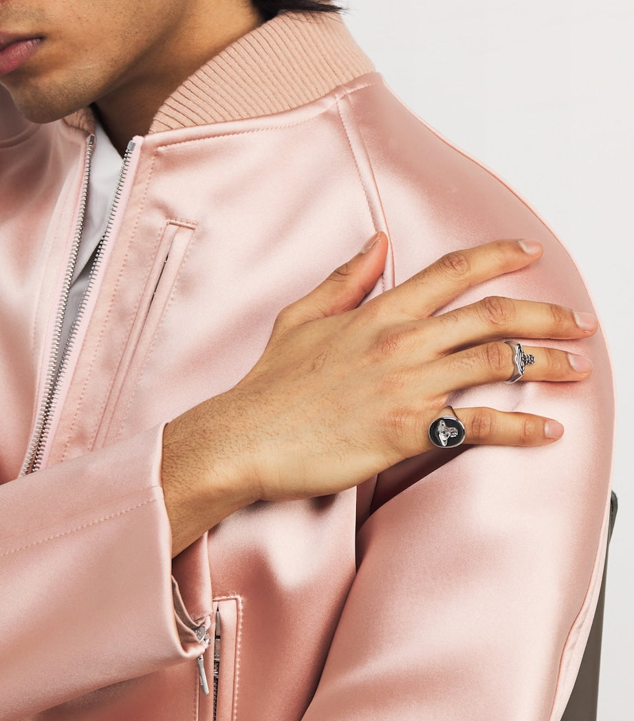 Platinum-Plated Sterling Silver Avon Orb Ring