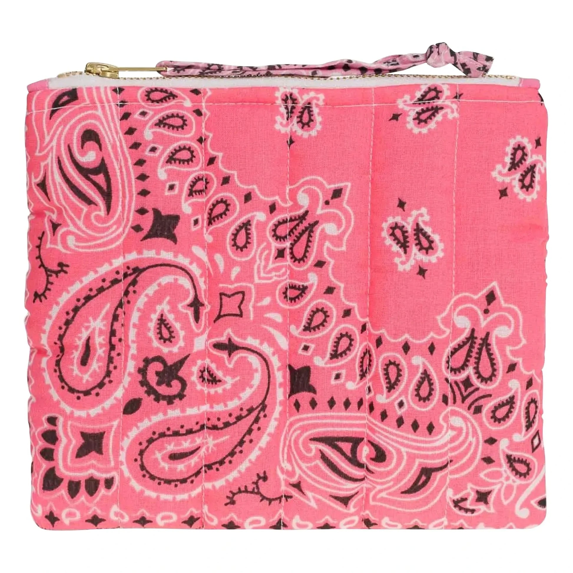 Call it by your name - Happy Face Quilted Zipped Mini Pouch | Pink