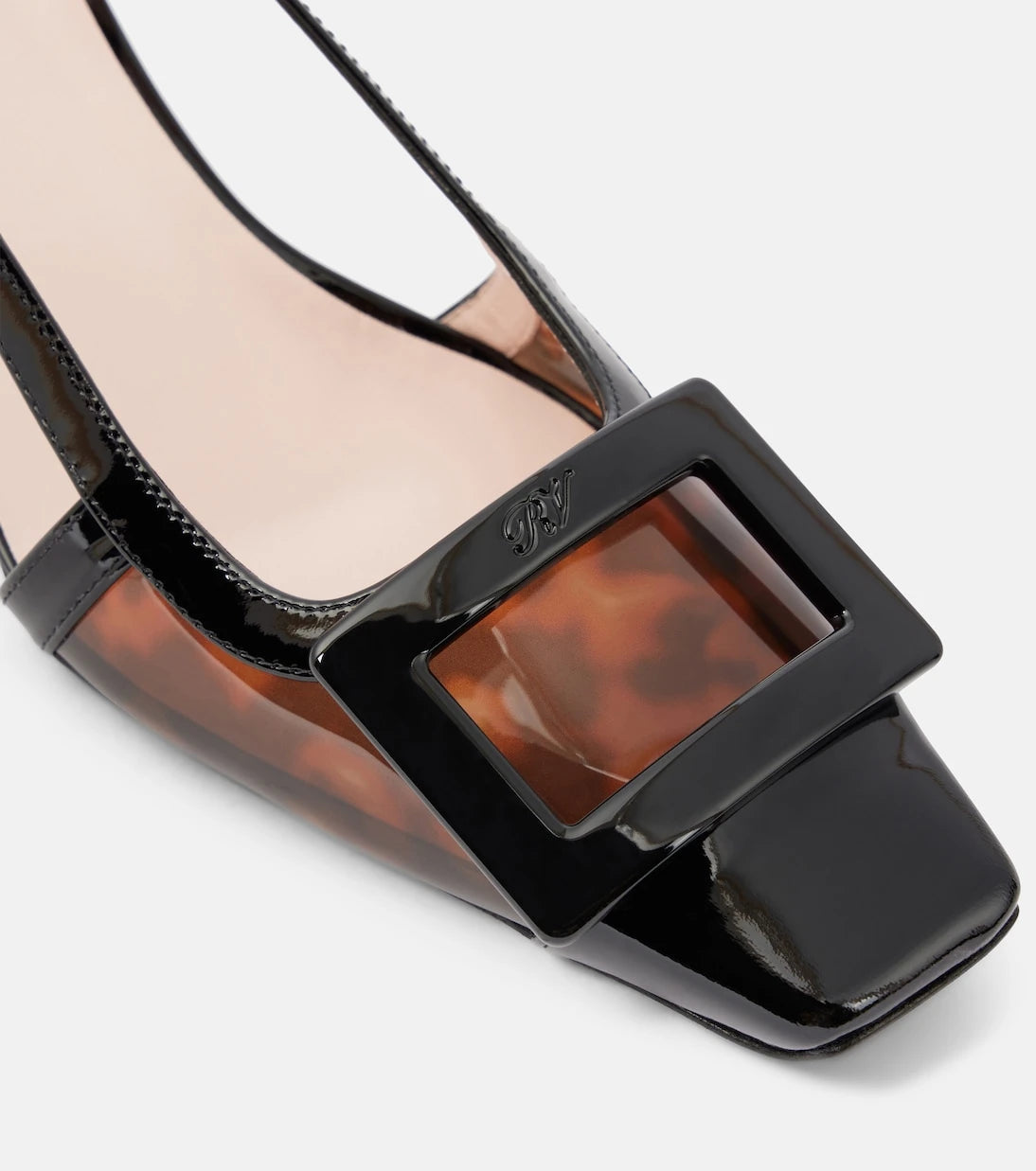 Roger Vivier - Belle Vivier 45 patent leather slingback pumps