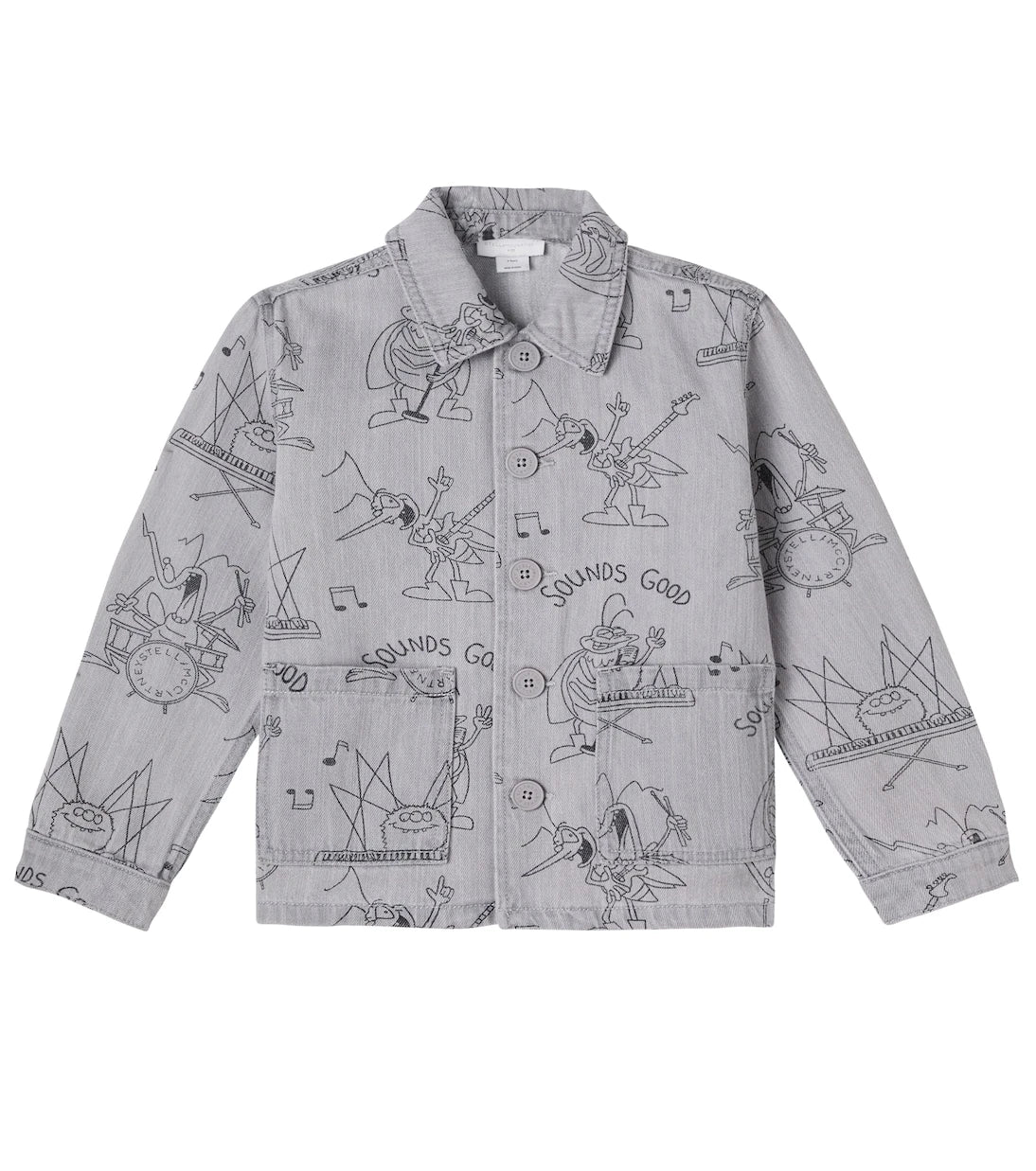 Stella McCartney Kids - جاكيت جينز مطبوع