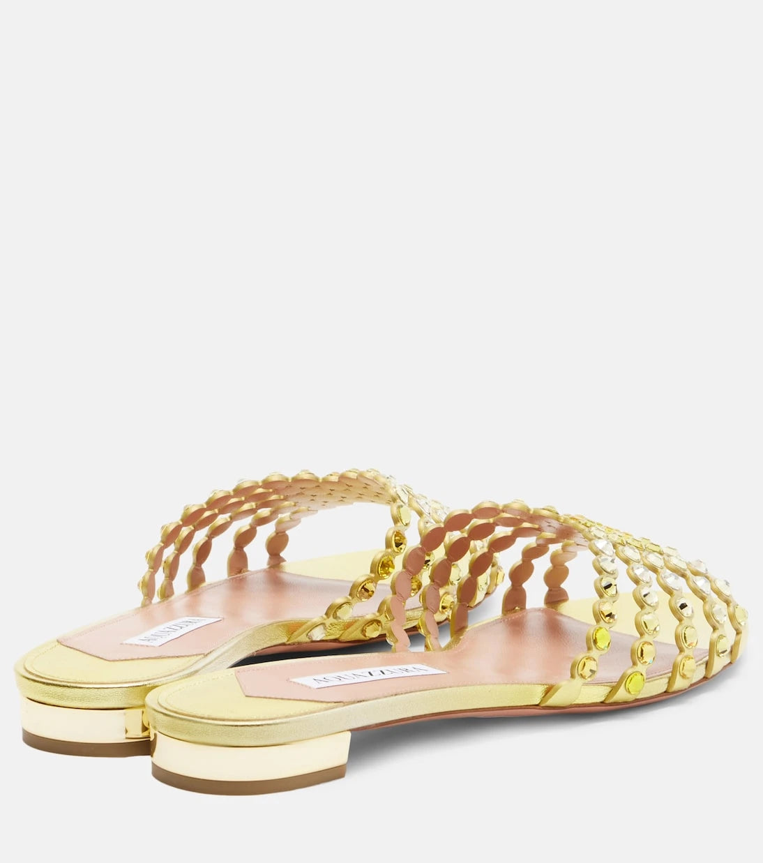 Aquazzura - Tequila embellished leather sandals