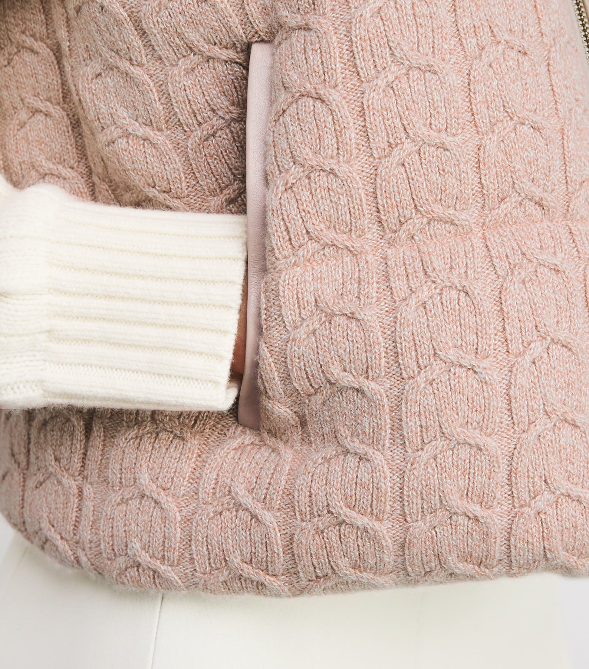 Agnona Pink Cashmere Quilted Gilet