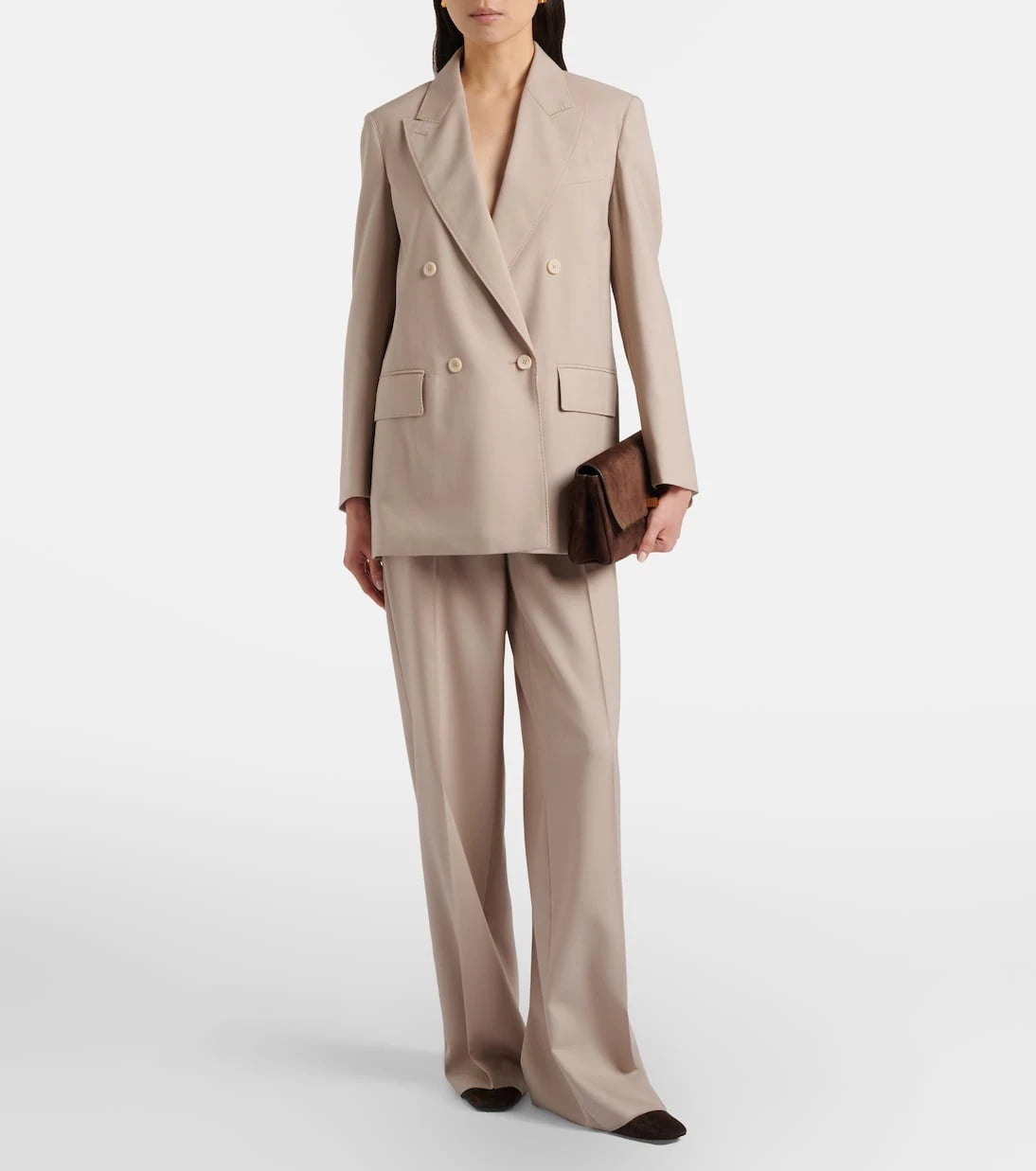 Max Mara - Double-breasted wool, mohair, and silk blazer