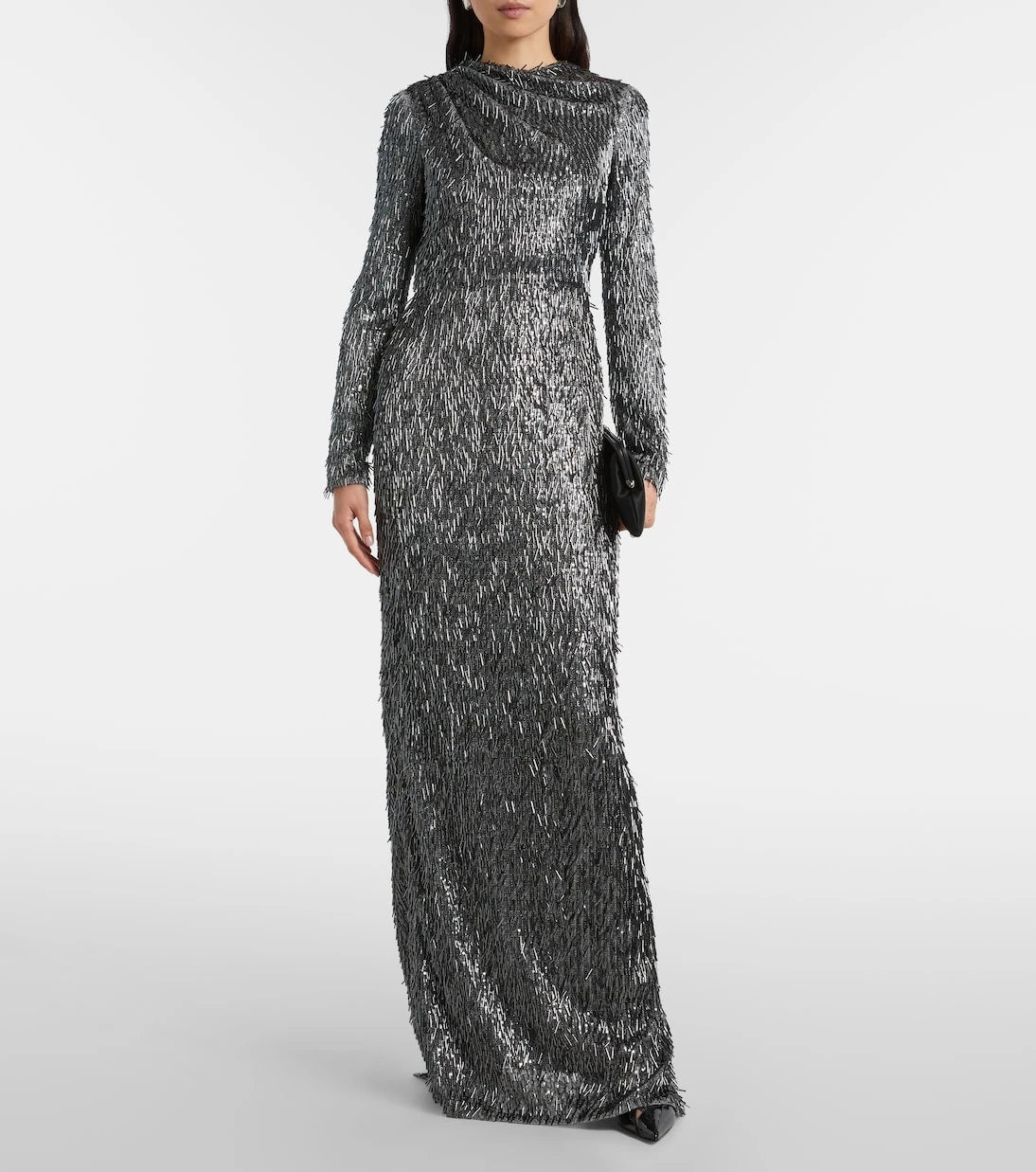 Erdem - Sequined draped maxi dress