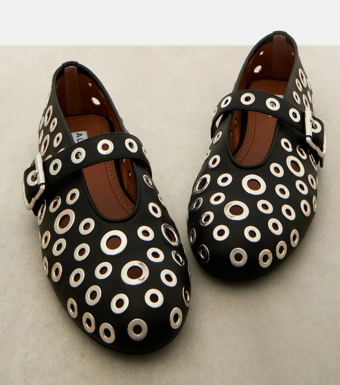 Alaïa - Studded leather ballet flats