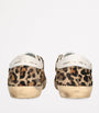 Golden Goose Brown Pony Skin Leopard Print Super-Star Sneakers