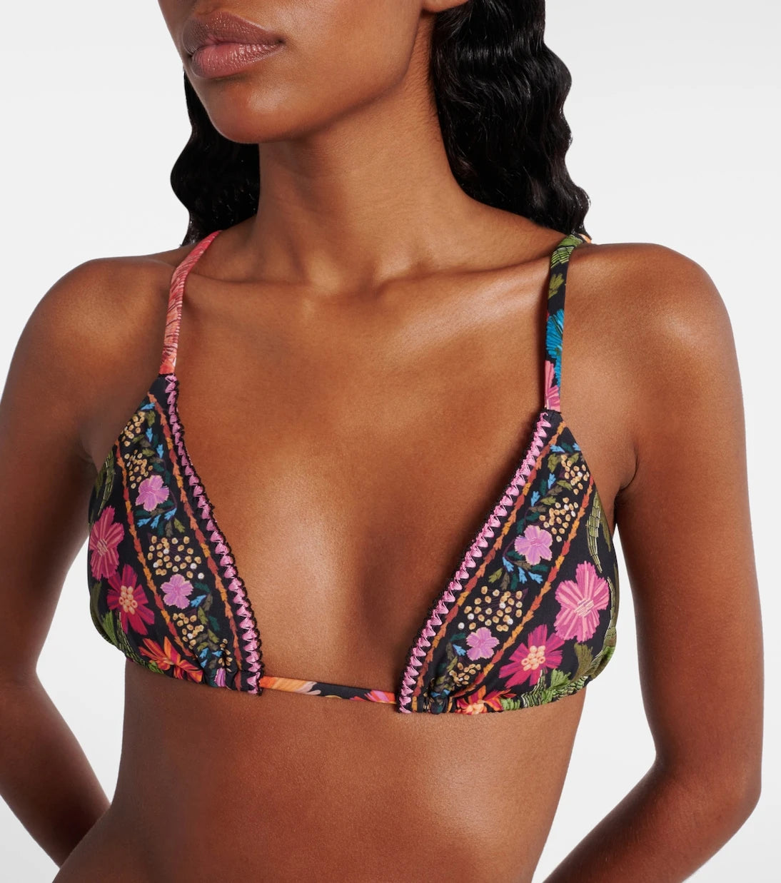 Farm Rio - Stitched Garden Tapestry bikini top
