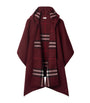 Burberry Red Cashmere Hooded Cape