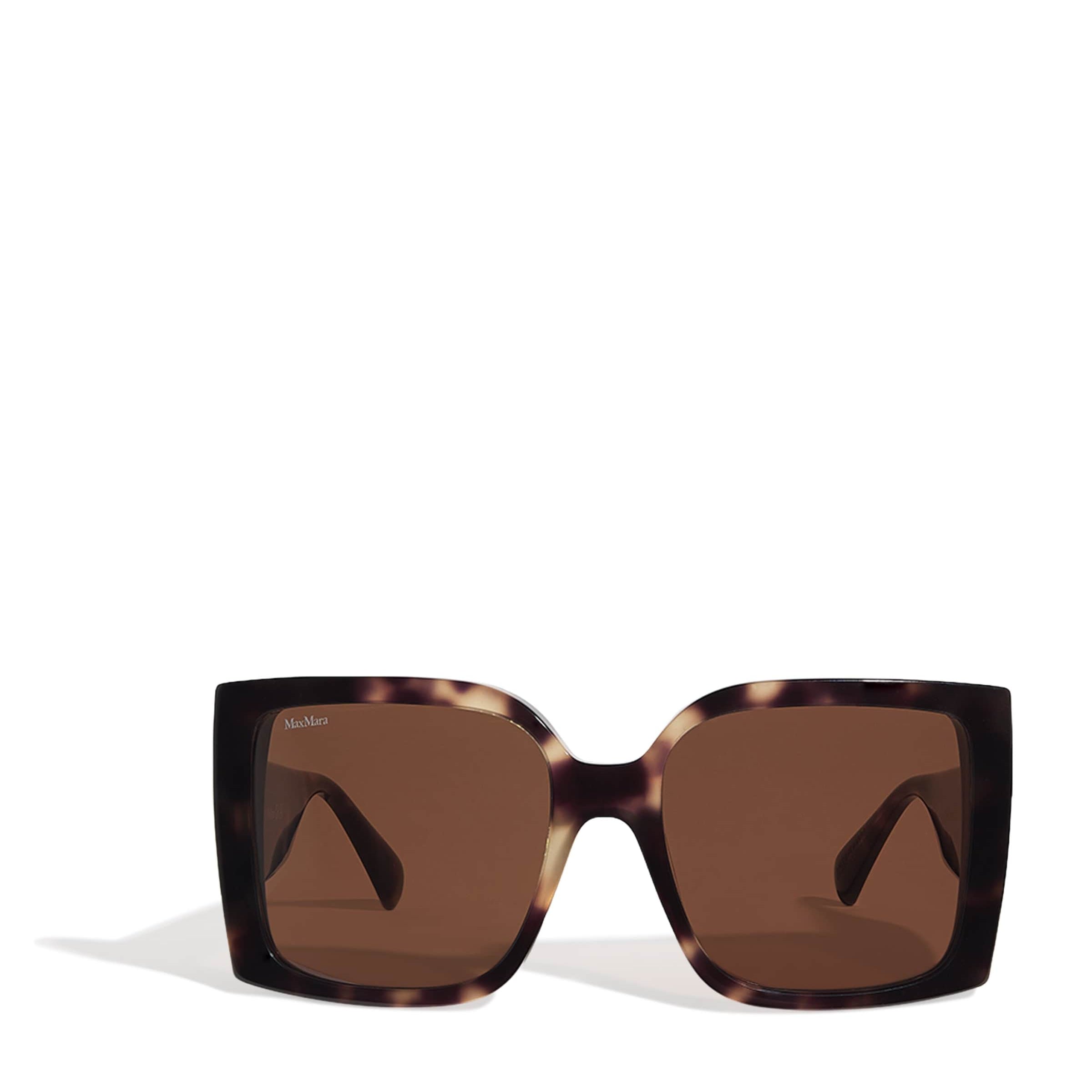 Brown Acetate Tortoiseshell Oversized Square Sunglasses