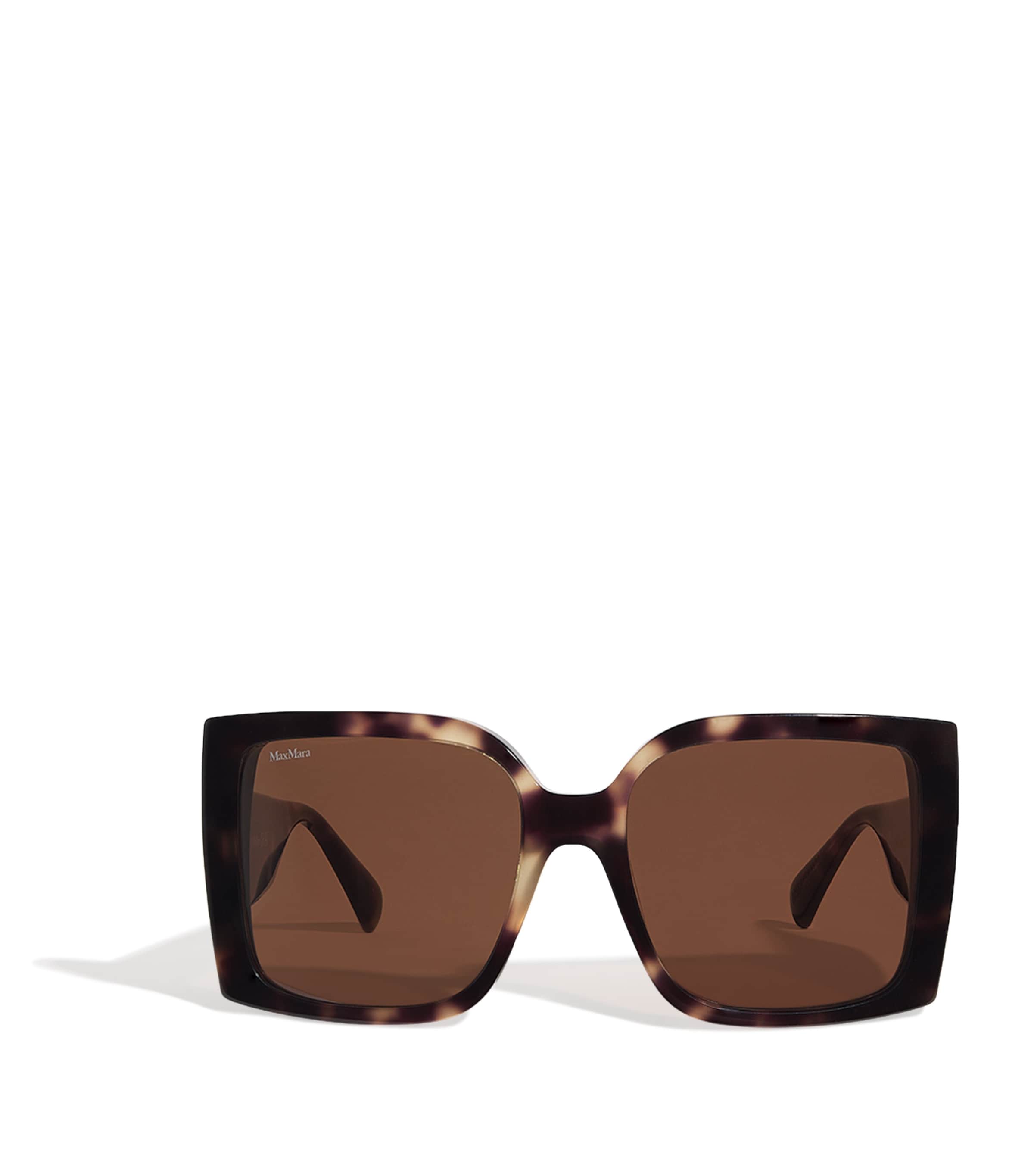 Brown Acetate Tortoiseshell Oversized Square Sunglasses