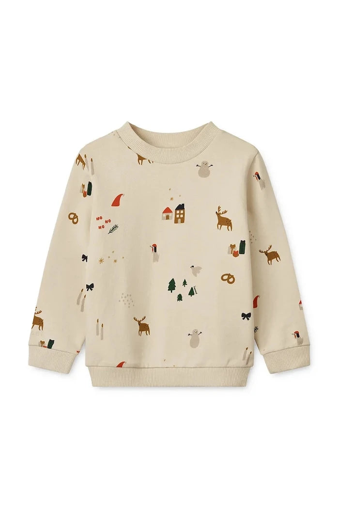 Liewood Thora Desenli Çocuk Pamuklu Sweatshirt