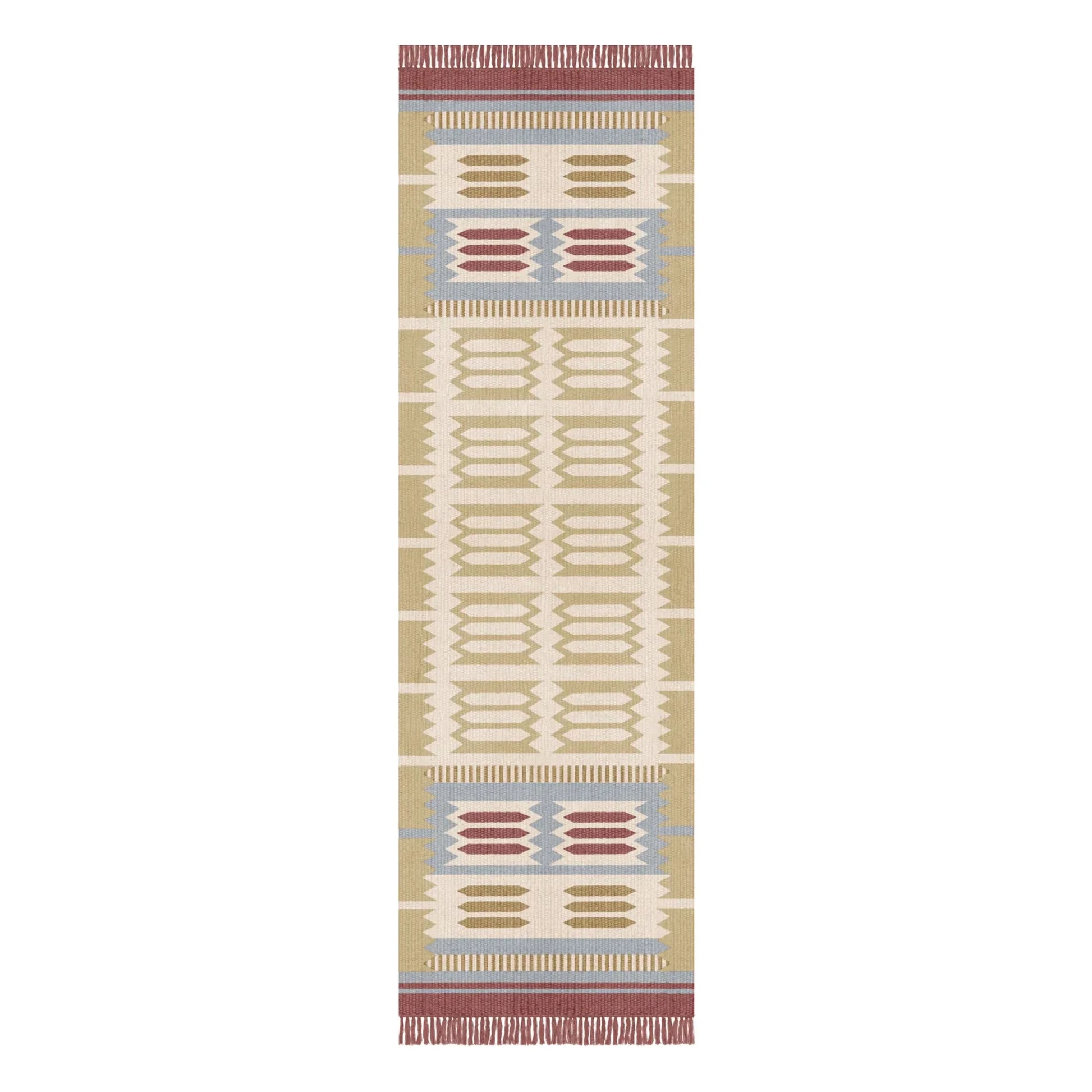 Layered - Röllakan Hilma wool corridor rug | Dark Beige
