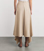 Wool Asymmetric Handkerchief Midi Skirt