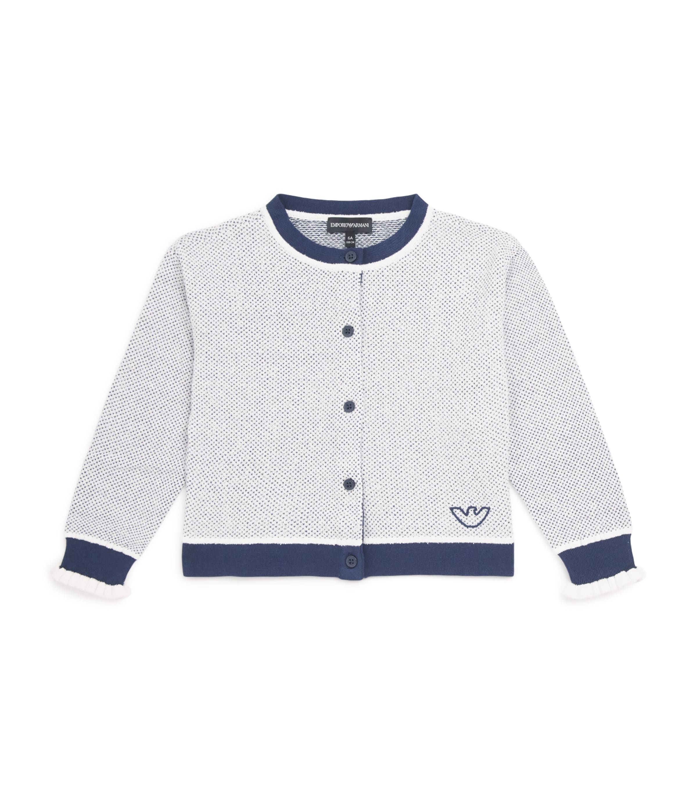 Emporio Armani Kids Waffle-Knit Cardigan (4-14 Years)