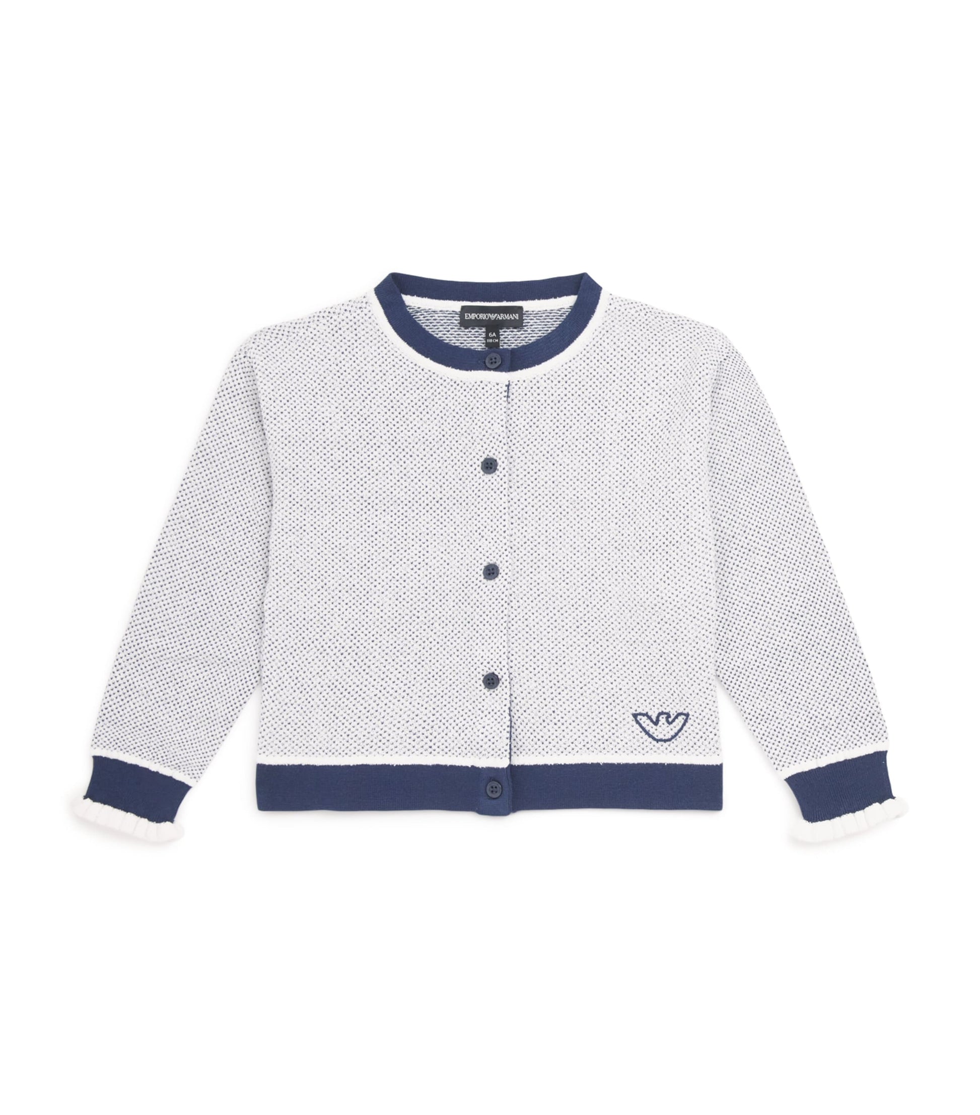 Emporio Armani Kids Waffle-Knit Cardigan (4-14 Years)