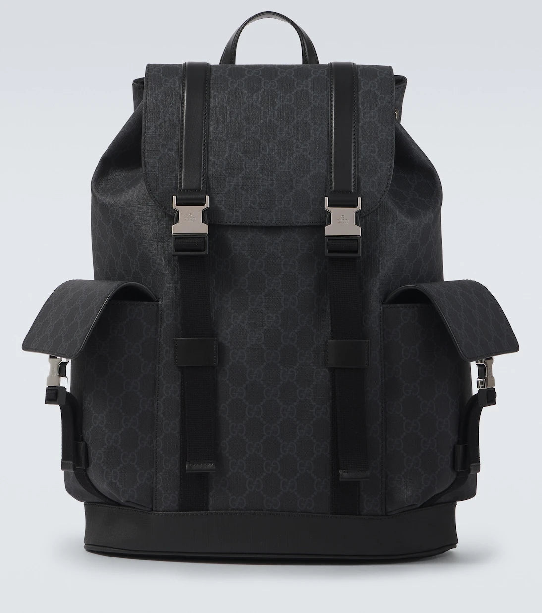 Gucci - GG Canvas leather-trimmed backpack