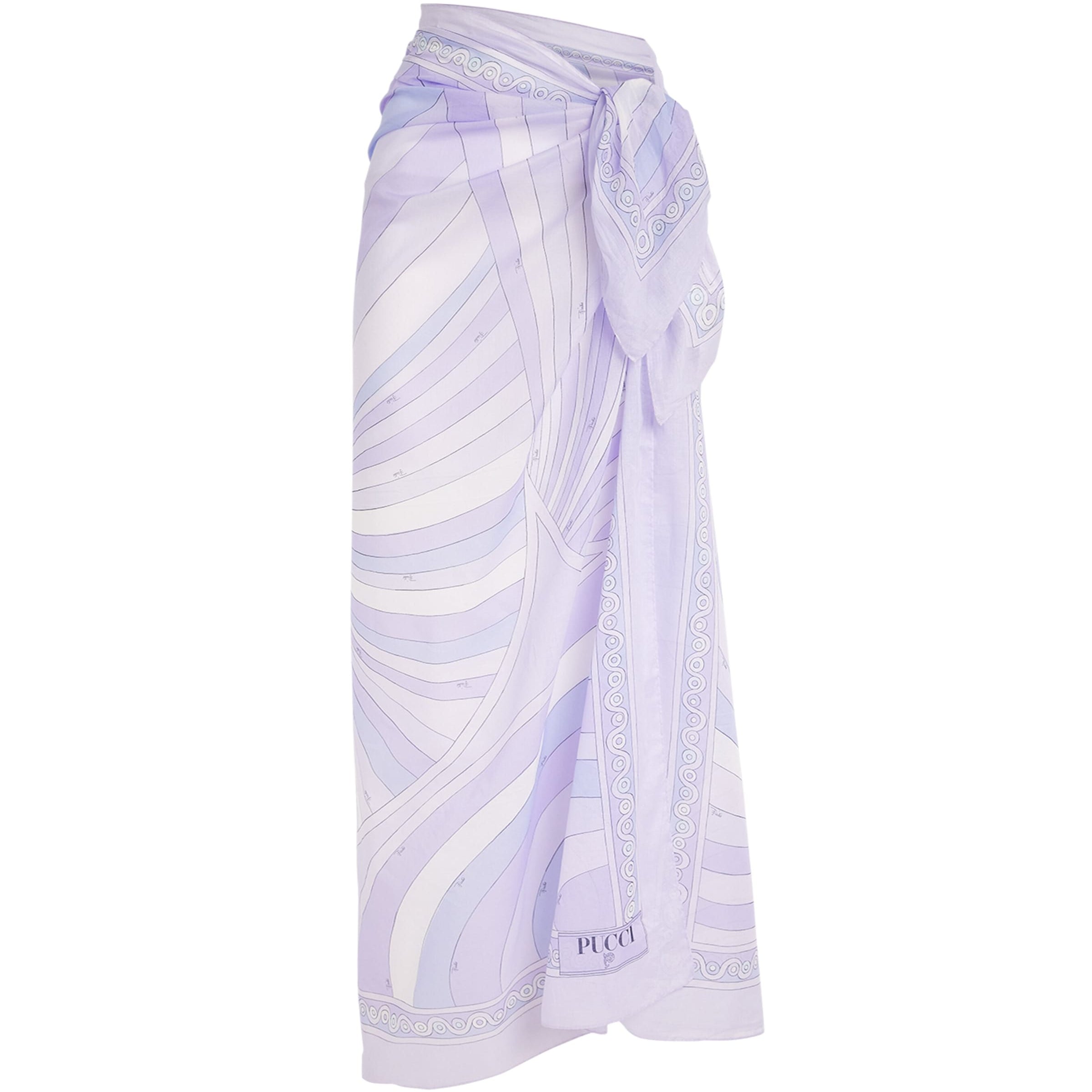 Purple Cotton Tie-Side Pareo