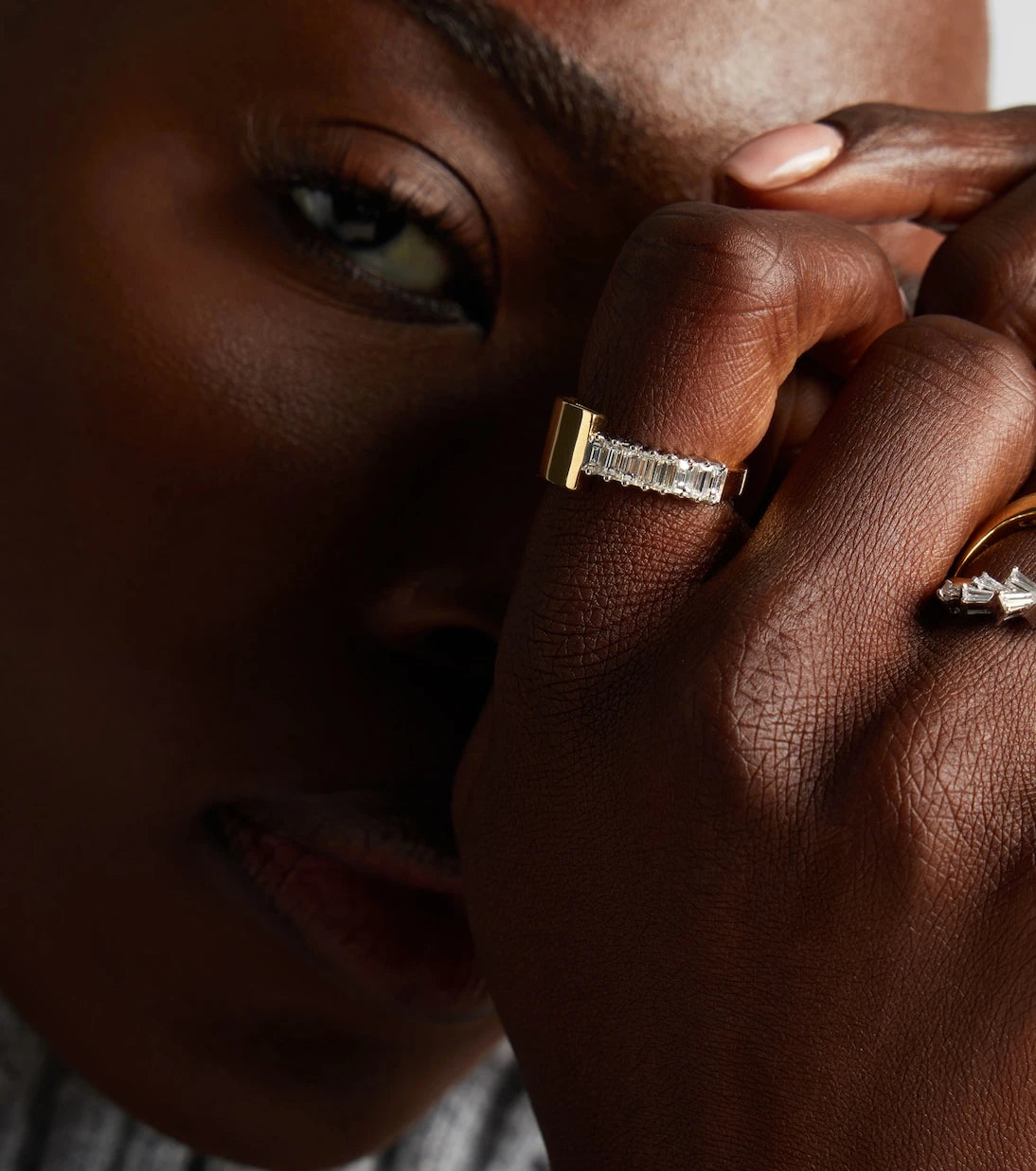 Yeprem - 18kt yellow and white gold ring with diamonds
