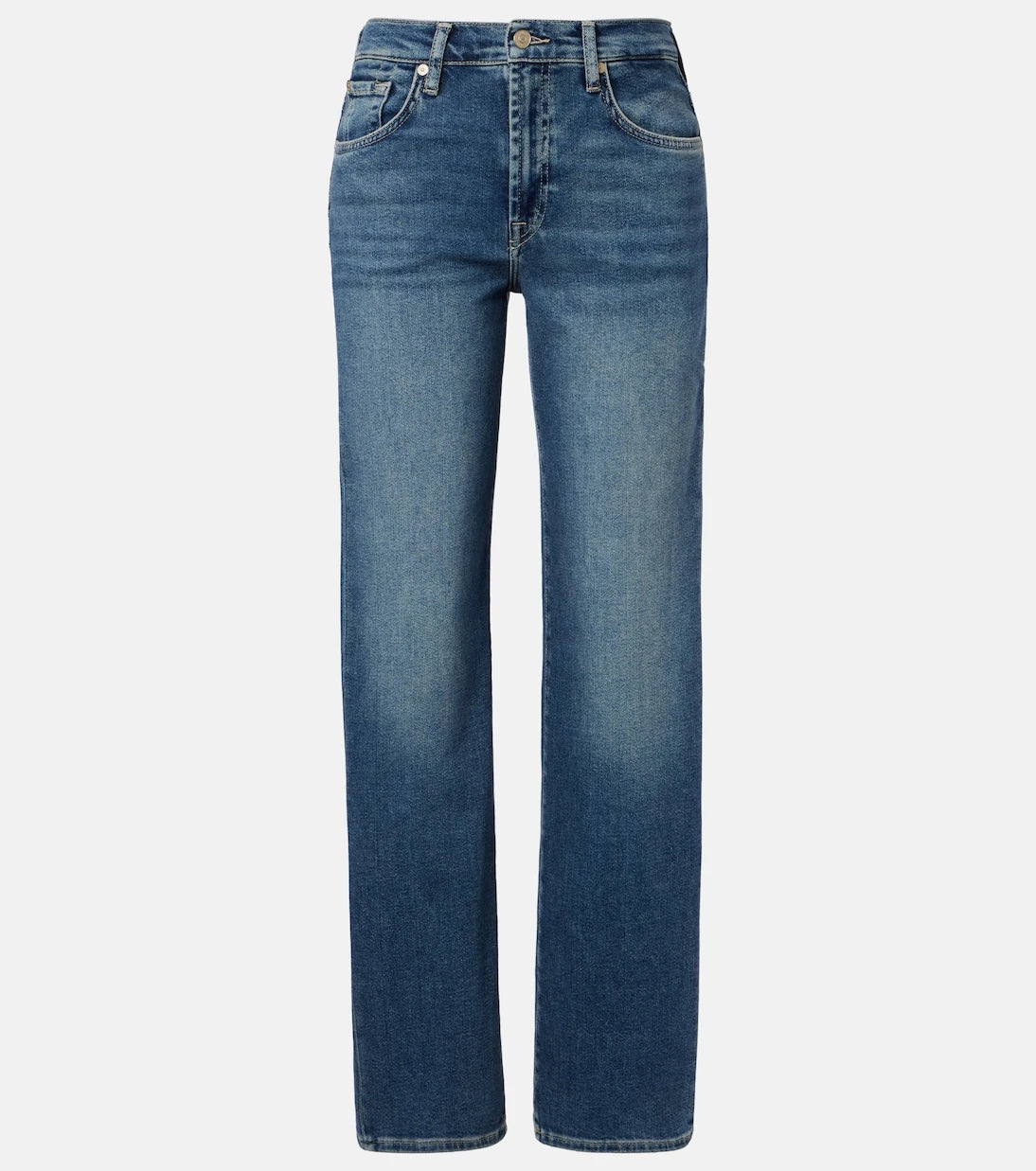 7 For All Mankind - بنطلون جينز بقصة مستقيمة "ستوفبايب"