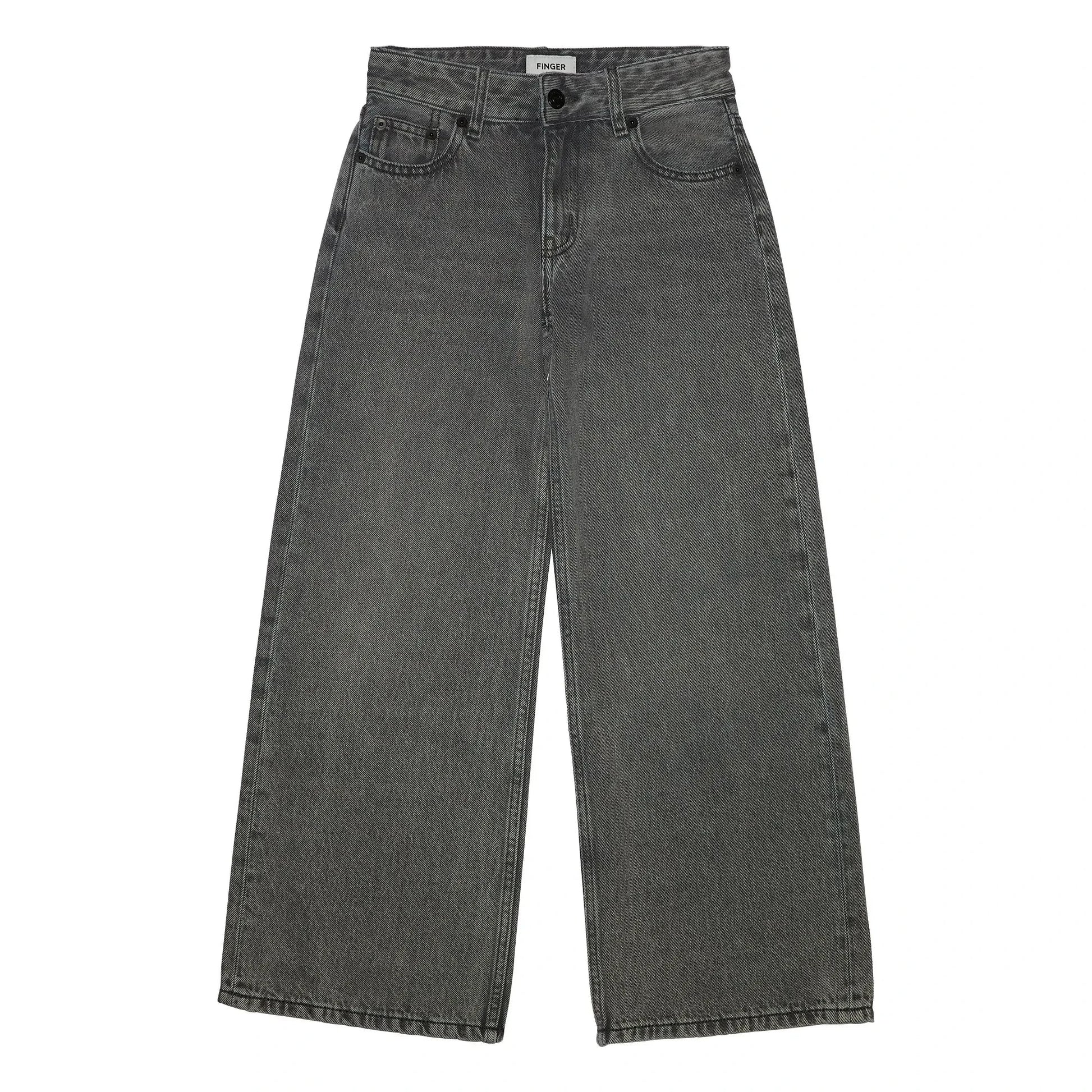 Finger in the nose - Jean Large April | Denim grey